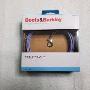 Boots & Barkley Tie-Out Cable 15ft Dogs To 25 Lbs